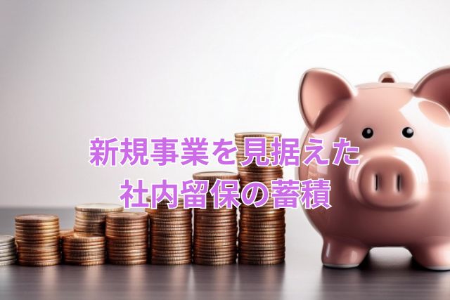 新規事業を見据えた社内留保の蓄積