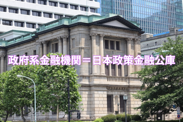政府系金融機関＝日本政策金融公庫