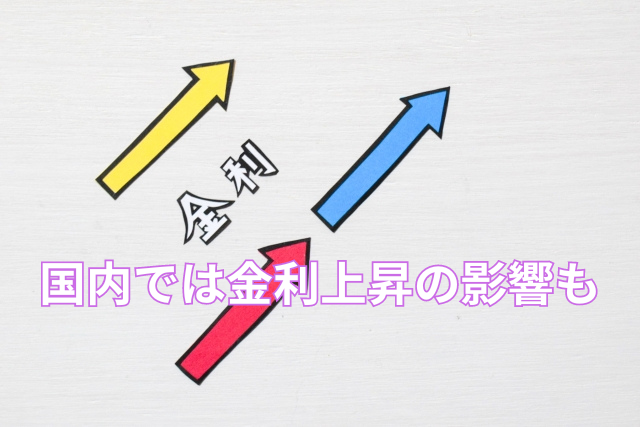 国内では金利上昇の影響も