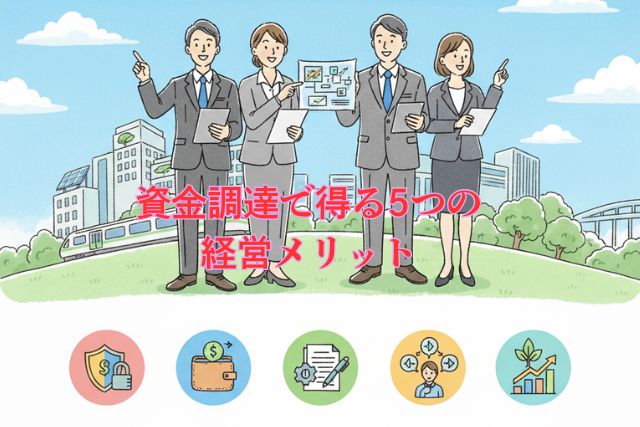 資金調達の新しい形と企業の成長イメージ