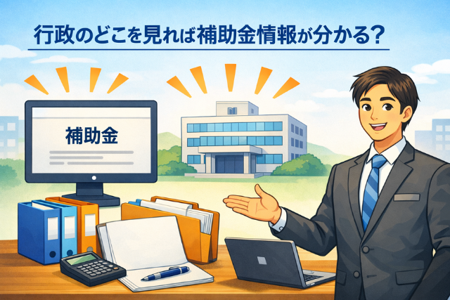 行政のどこを見れば補助金情報が分かる？ 