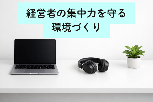 経営者の集中力を守る環境づくり