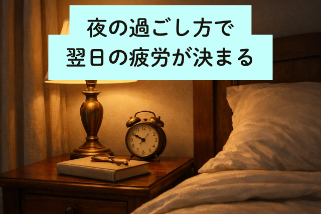 夜の過ごし方で翌日の疲労が決まる
